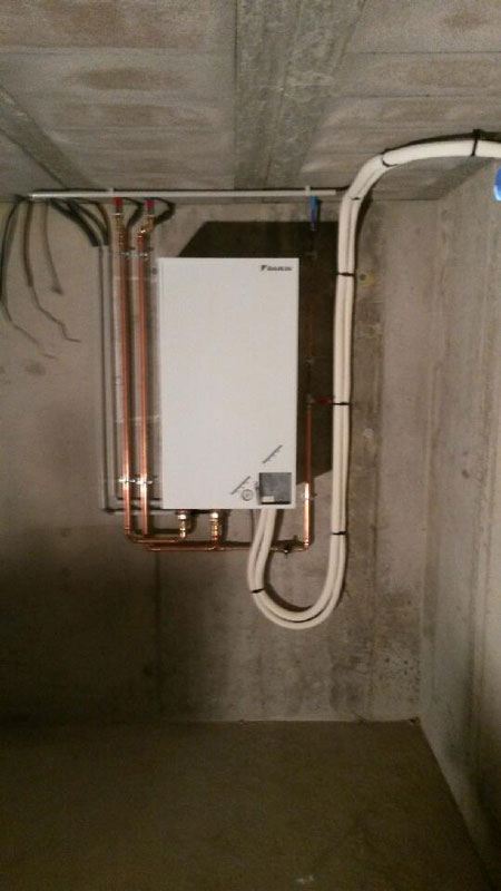 Installation d'une pompe à chaleur air/eau